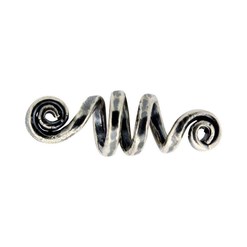Skæg-/hårperle SØLV Spiral 3 sn