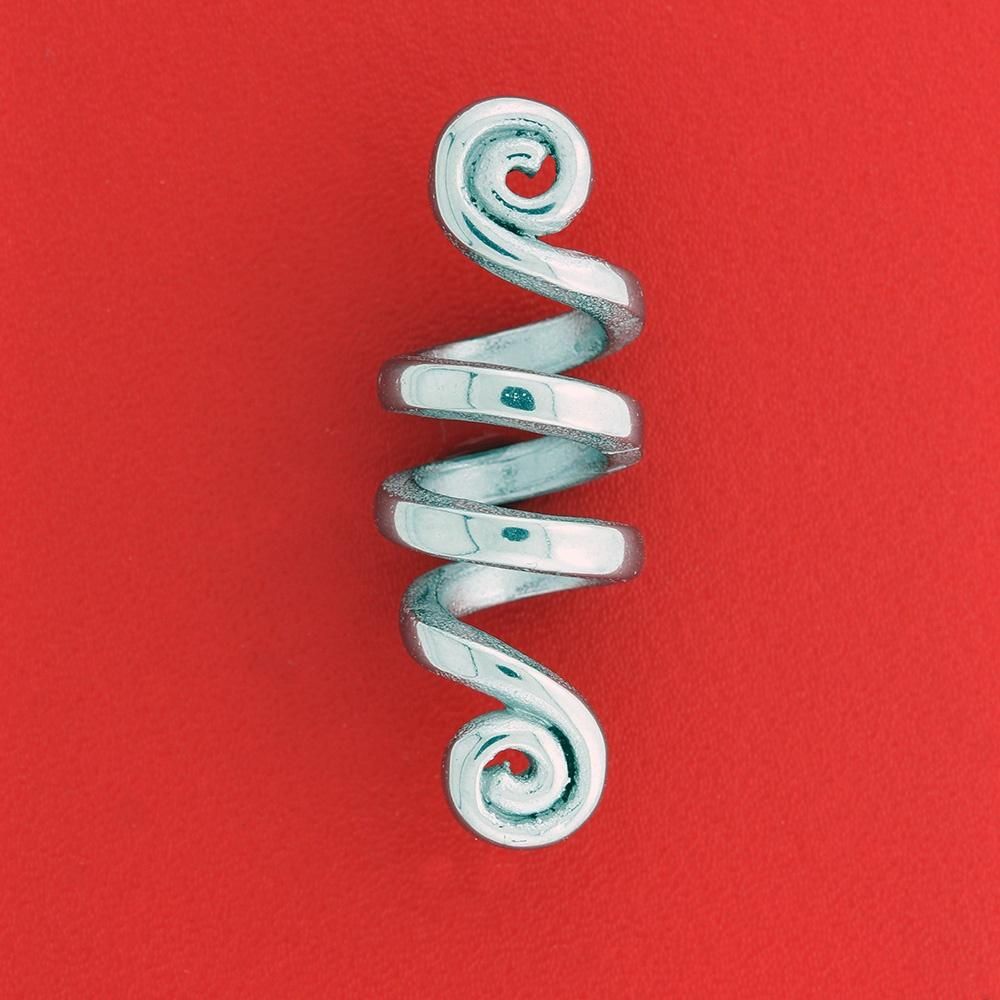 Skæg-/hårperle stål Spiral 3 sn