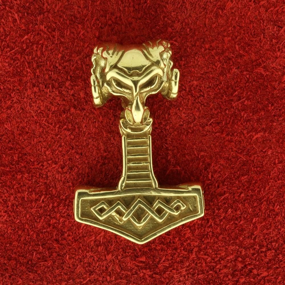 Thors hammer i i sterling sølv forgyldt