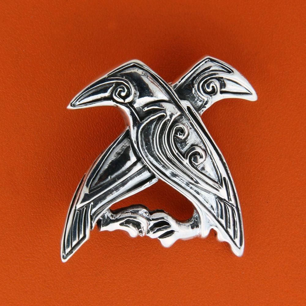 Broche/spænde Hugin og Munin