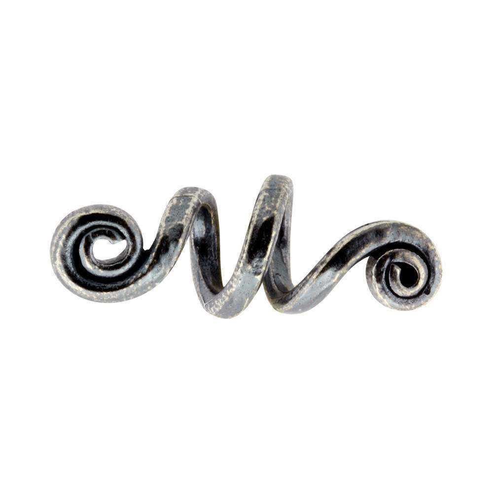 Skæg-/hårperle SØLV Spiral 2 sn